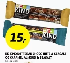 NØTTEBAR CHOCO NUTS & SEASALT OG CARAMEL ALMOND & SEASALT