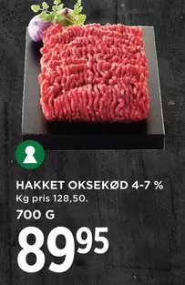 Hakket oksekød 4-7 %