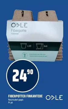 Fiberpotter firkantede