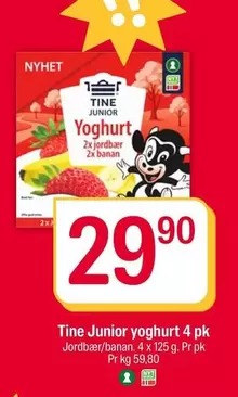 Junior yoghurt 4 pk