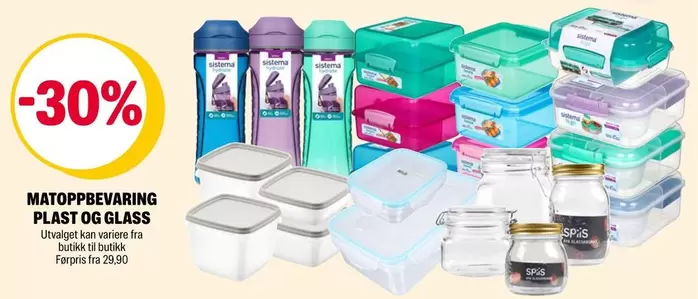 MATOPPBEVARING PLAST OG GLASS