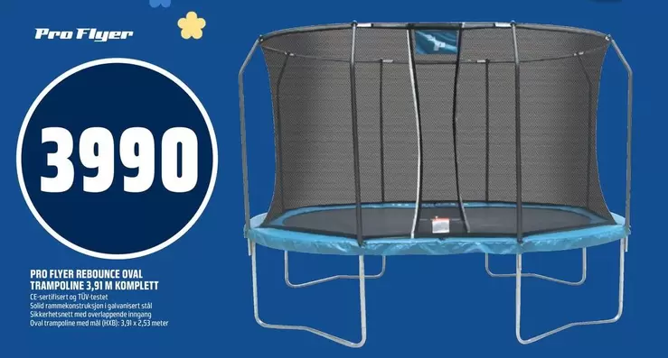 Trampoline - BOUNCE OVAL TRAMPOLINE 3,91 M KOMPLETT