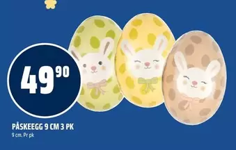 PÅSKEEGG 9 CM 3 PK