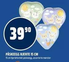 Påskeegg hjerte 15 cm