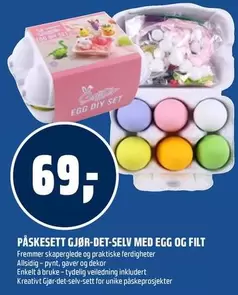 PÅSKESETT GJØR-DET-SELV MED EGG OG FILT