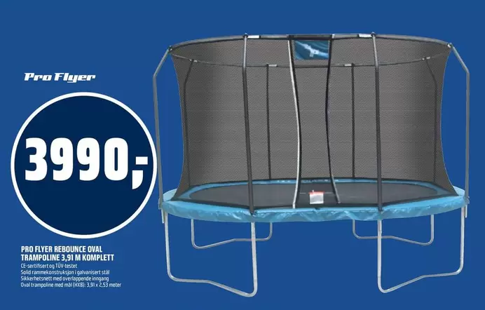 Trampoline - PRO FLYER RESOURCE OVAL TRAMPOLINE 3,94 M KOMPLETT