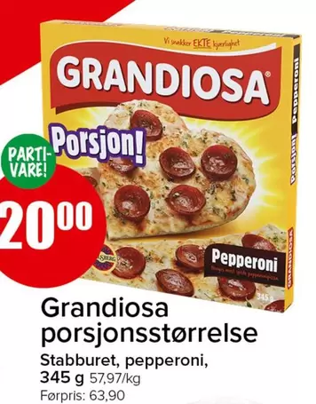 Grandiosa - porsjonsstørrelse