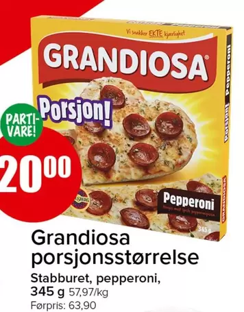 Grandiosa - porsjonsstørrelse
