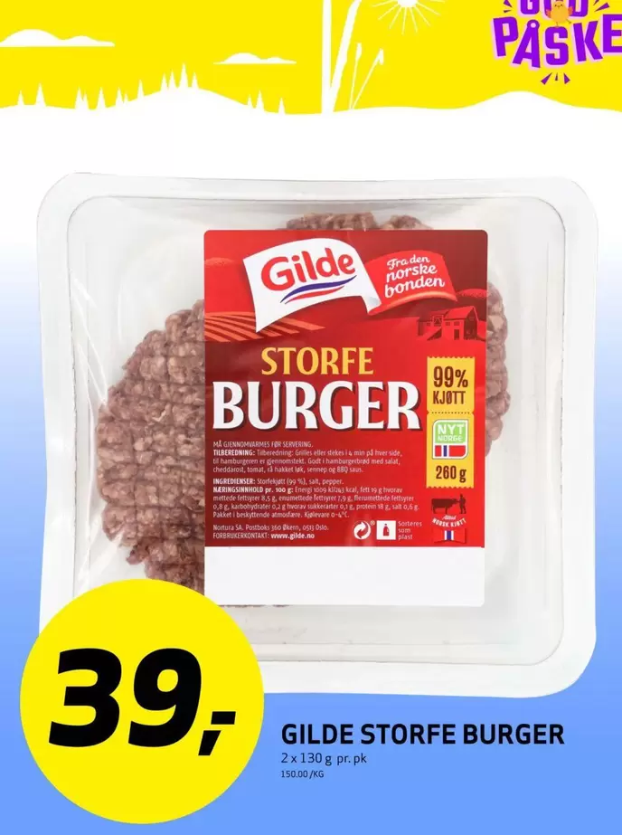 Norsk - STORFE BURGER