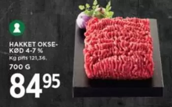 Hakket okse-kød 4-7 %
