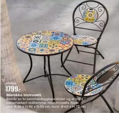 Marokko bistrosett