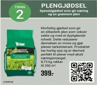 PLENGJØDSEL Spesialgjødsel som gir næring og grønnere plen