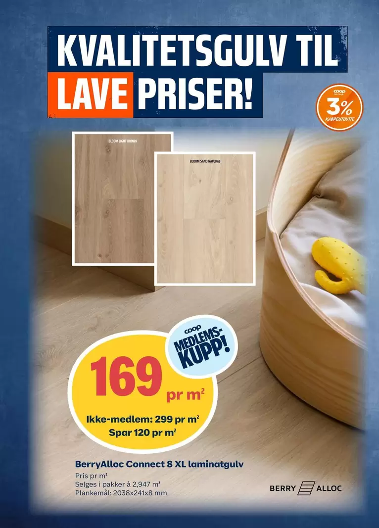 BerryAlloc Connect 8 XL laminatgulv