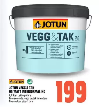 At - VEGG & TAK 2-i-1 05/MATT INTERIØRMALING