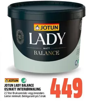 LADY BALANCE 05/MATT INTERIØRMALING