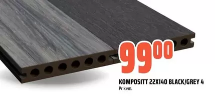 KOMPOSITT 22X140 BLACK/GREY 4
