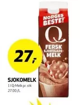 Sjokomelk 1L-Melk pr. stk