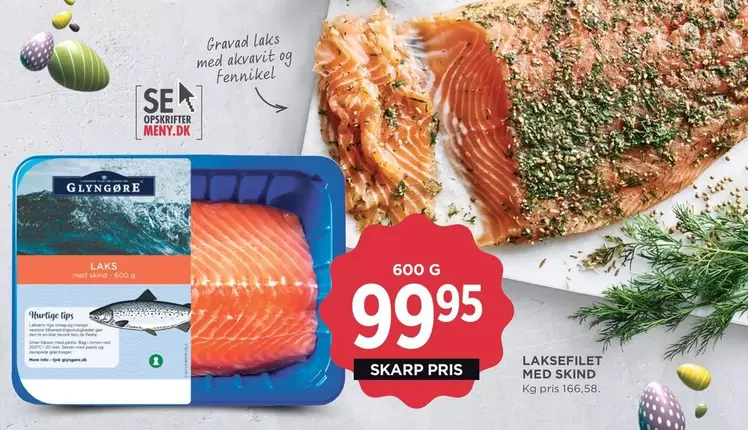 Bag - Laksefilet med skind