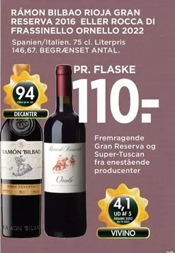 Gran - RIOJA GRAN RESERVA 2016 OR ROCCA DI FRASSINELLO ORNELLO 2022