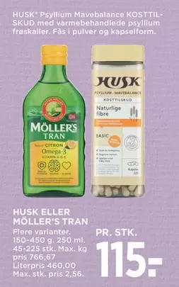 Max - Psyllium Mavebalance KOSTTILSKUD eller Tran