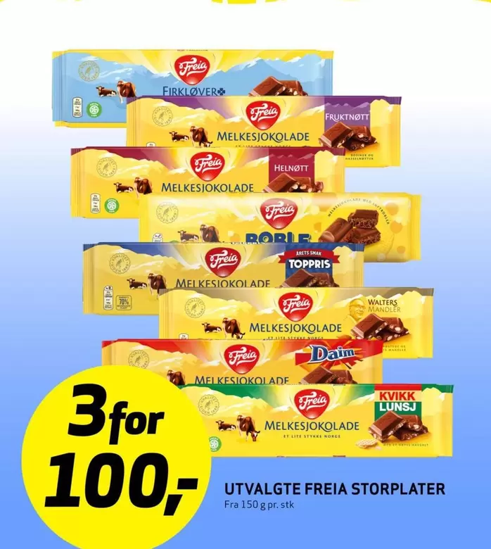 UTVALGTE FREIA STORPLATTER