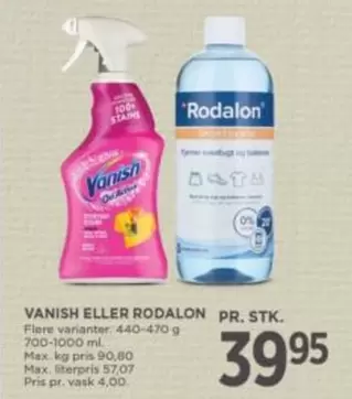 Max - Vanish eller Rodalon
