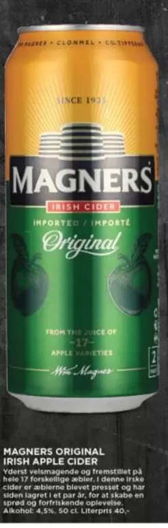 Apple - MAGNERS ORIGINAL IRISH APPLE CIDER