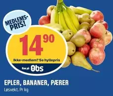 EPLER, BANANER, PÆRER