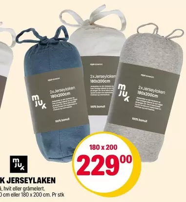 JERSEYLAKEN 180x200cm