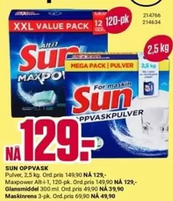 Sun - SUN OPPVASK Pulver, 2,5 Kg