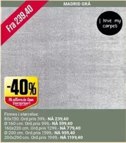 Madrid Grå carpet