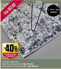 ROMA carpet / Finesse i stanelser