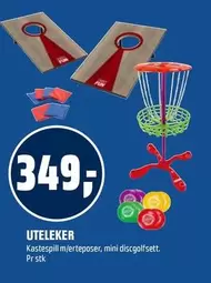 Kastespill m/erteposer, mini discgolfsett
