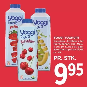Rè - YOGGI YOGHURT Kirsebær, Jordbær eller Pære/banan