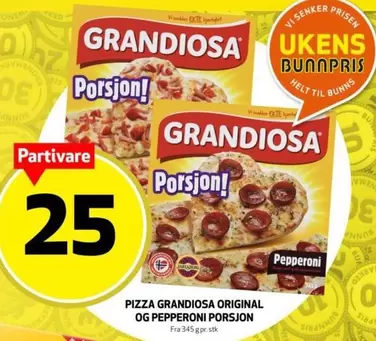 Grandiosa - GRANDIOSA Porsjon! Pepperoni