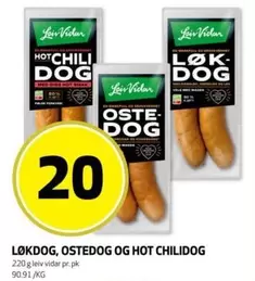 LØK DOG, OSTEDOG OG HOT CHILIDOG