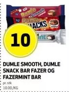 DUMLE SMOOTH, DUMLE SNACK BAR FAZER OG FAZERMINT BAR