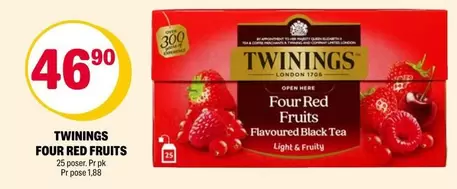 Over - Four Red Fruits Flavoured Black Tea