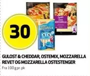 Mozzarella - GULOST & CHEDDAR, OSTEMIX, MOZZARELLA REVET OG MOZZARELLA OSTESTENGER