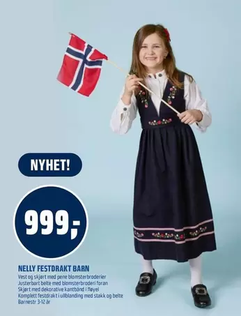 Barn - Nelly festdrakt barn