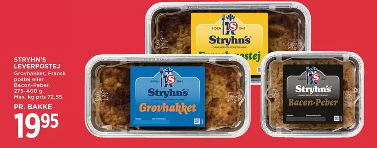 Max - Leverpostej, Grovhakket, Fransk, postej eller Bacon-Peber