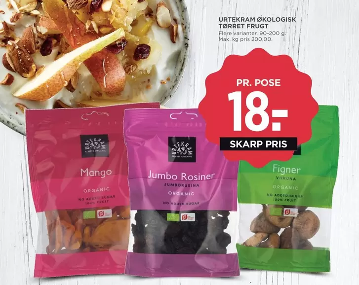 Max - URTEKRAM ØKOLOGISK TORRET FRUGT