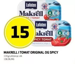 MAKRELL I TOMAT ORIGINAL OG SPICY
