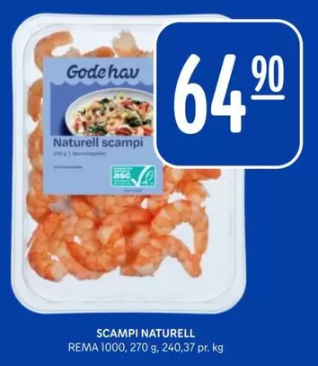 Naturell scampi