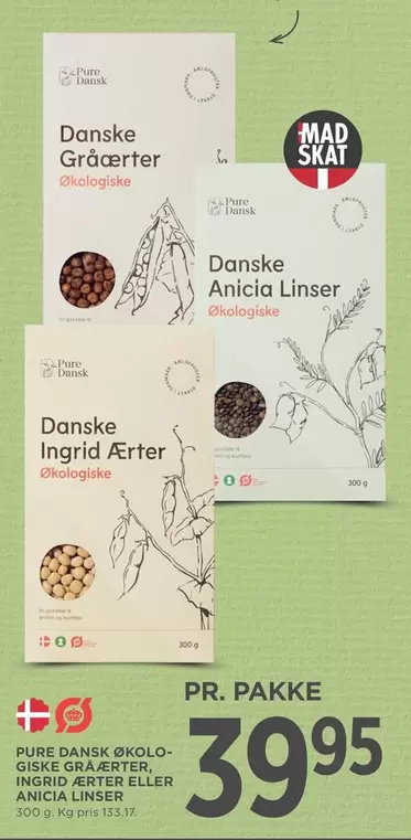 Danske Gråærter, Danske Anicia Linser, Danske Ingrid Ærter