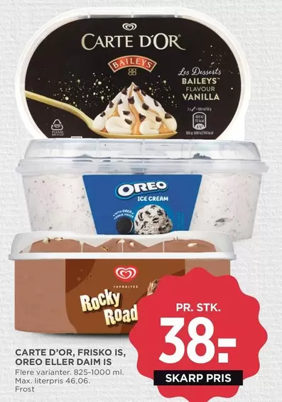 Ice - FRISKO IS, OREO ICE CREAM, ROCKY ROAD
