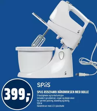 SPiiS 859214WB HÅNDMIKSER MED BOLLE
