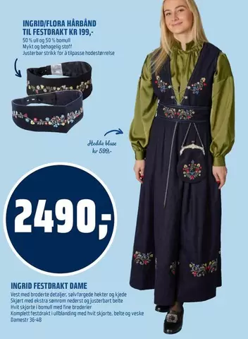 INGRID/FLORA HÅRBAND TIL FESTDRAKT