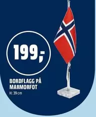 Bordflagg på marmorfot