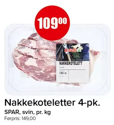 Nakkekoteletter 4-pk.